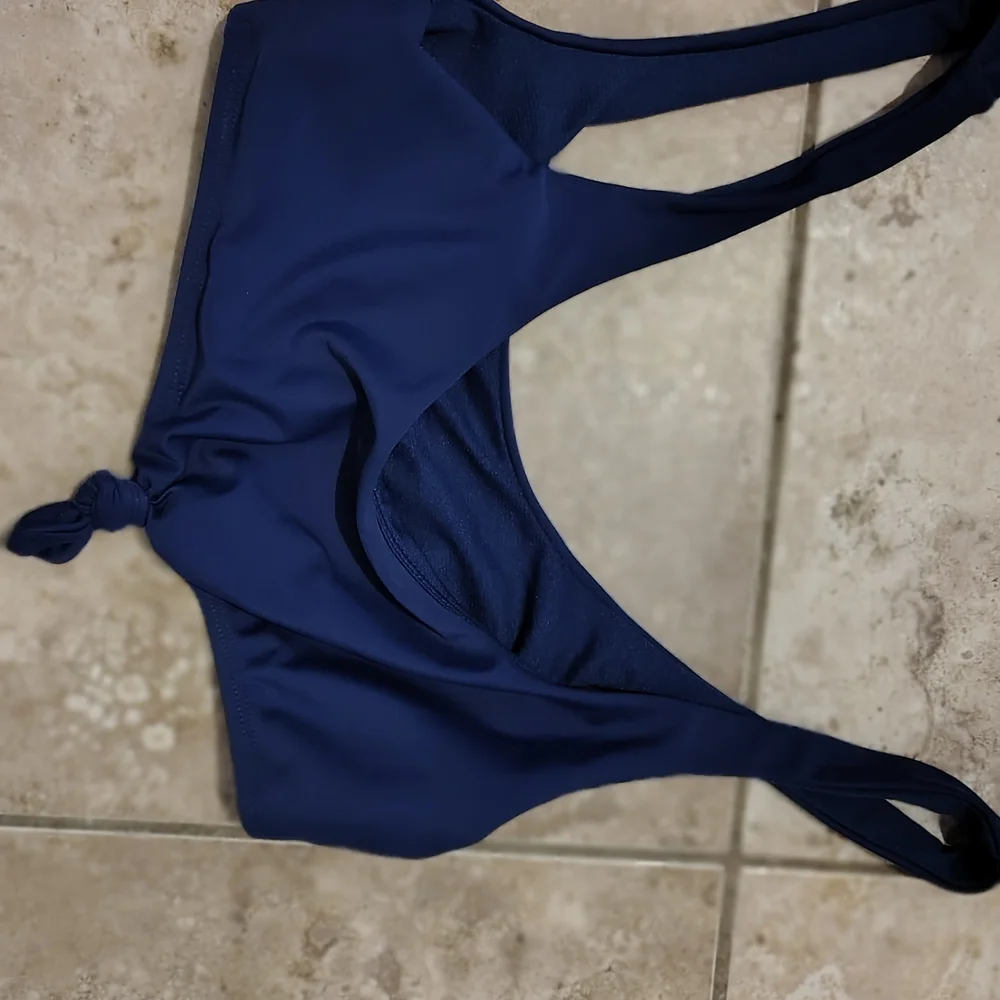 Navy Blue Bikini Top Padded Nwot